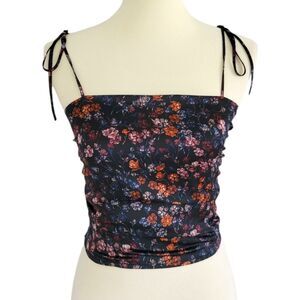 Abercrombie & Fitch Floral Tank Top - Black and Orange